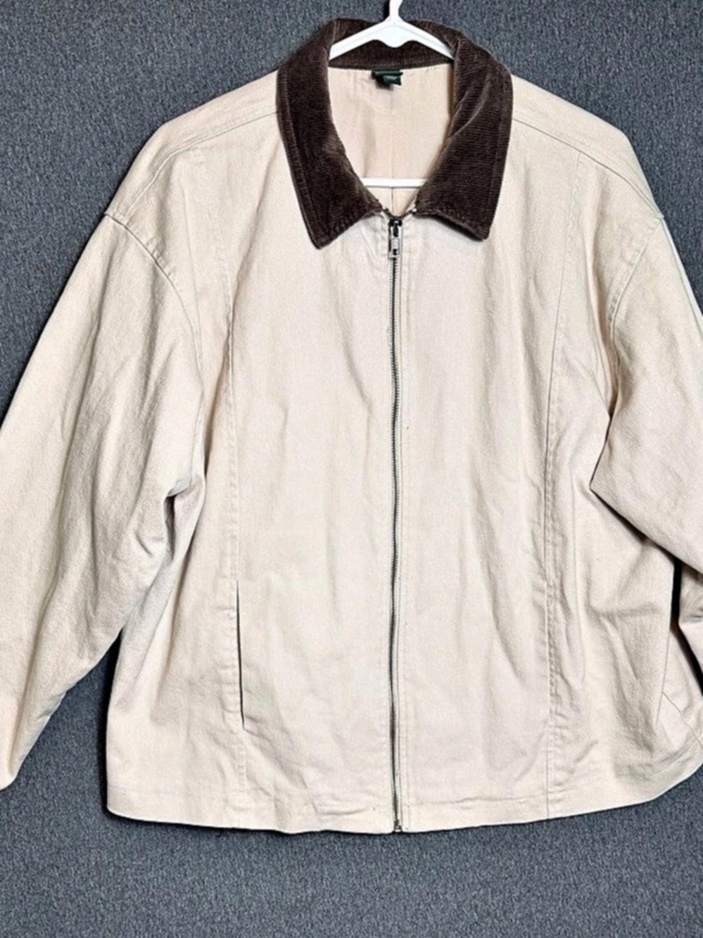 New Wild Fable Twill 90's Barn Field Jacket Cream & Brown XL